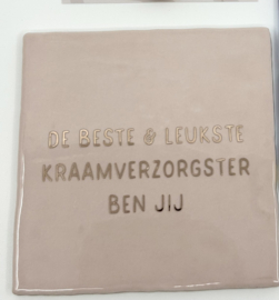 Cadeau kraamverzorgster — tegeltje
