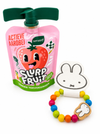 Nijntje traktatie met houten armband en fruit | Peuter traktatie