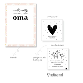 Kaart Oma + zakje bloemzaadjes