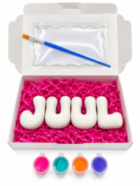 Gipsen bubbelletter A-Z – Met verf en penseel