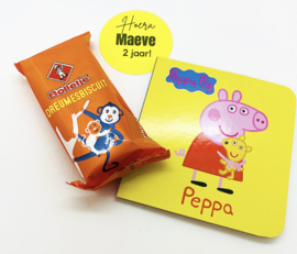 Peppa Pig uitdeelboekje + dreumes biscuit