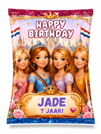 Prinsessen chips traktatie met naam