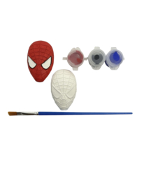 Spiderman gipsfiguurtjes schilderen