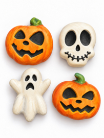 Halloween gipsfiguurtjes schilderen