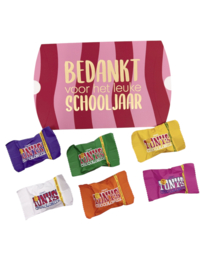 Gondeldoosje “Bedankt voor het leuke schooljaar” – gevuld met mini Tony’s Chocolonely