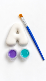 Gipsen bubbelletter A-Z – Inclusief verf en penseel