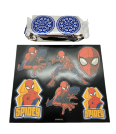 Spiderman stickers + Oreo