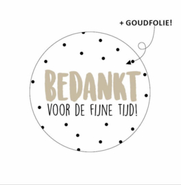 Sticker Bedankt voor de fijne tijd