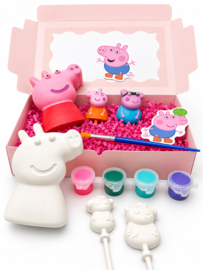 Peppa Pig gipsfiguurtjes schilderen