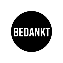 Sticker bedankt