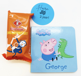 Peppa Pig uitdeelboekje + dreumes biscuit