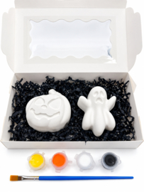 Halloween gipsfiguurtjes schilderen
