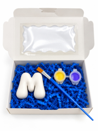 Gipsen bubbelletter A-Z – Inclusief verf en penseel