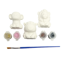 Dieren gipsfiguurtjes schilderen