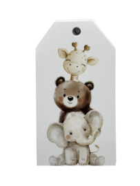 Kado label Olifant-beer-giraffe