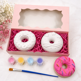 Donut gipsfiguurtjes schilderen