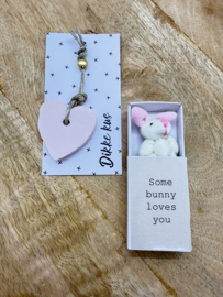 Bunny knuffel + Zeep kaartje