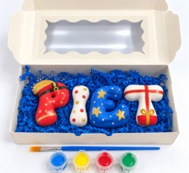 Gipsen bubbelletters SINT of PIET – Sinterklaas knutselset met verf