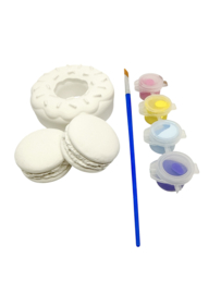 Donut & macaron gipsfiguurtjes schilderen