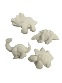 Dinosaurus gipsfiguurtjes schilderen