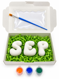 Gipsen bubbelletter A-Z – Met verf en penseel