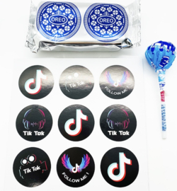 TikTok stickers + Oreo + Lolly