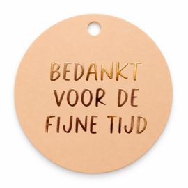 Cadeaulabel bedankt voor de fijne tijd