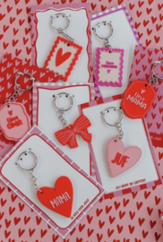Juf sleutelhanger - Hartje