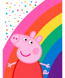 Peppa Pig regenboog uitdeelzakje