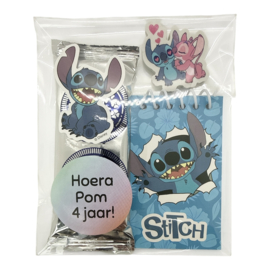 Stitch traktatie kant-en-klaar - Notitieblokje & Gum