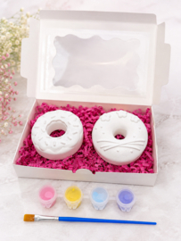Donut gipsfiguurtjes schilderen