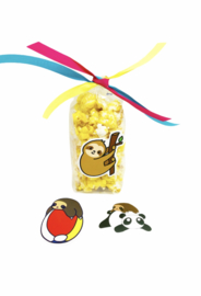 Luiaard popcorn