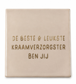 Cadeau kraamverzorgster — tegeltje