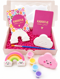 Gips schilder traktatie – Regenboog & Wolkje