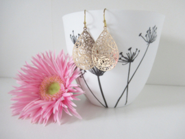 Goudkleurige Boho druppel oorbellen