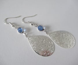 Zilverkleurige Boho oorbellen