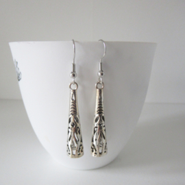 Zilverkleurige Boho oorbellen