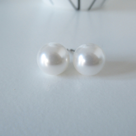 Zilverkleurige parel knopjes