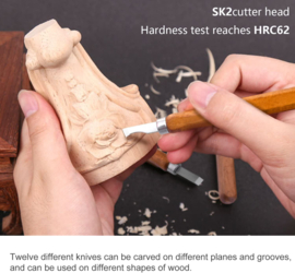 Kincrea 12-delige set Handgereedschap houtbewerking | Gutsen