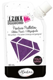 IZINK Diamond glitterverf/pasta 24 karaat- 80 ml - Paars - 80329