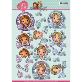 3D knipvel - Yvonne Creations - Sweet girls - Beautiful girls CD11013