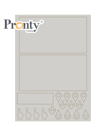 Pronty Crafts Grey Chipboard Natasja's design Album A4 492.001.050.V