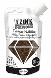 IZINK Diamond glitterverf/pasta - 80 ml - Black Coffee - 80881