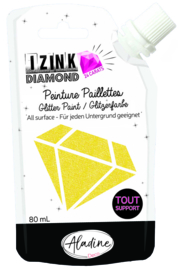 IZINK Diamond glitterverf/pasta 24 karaat- 80 ml - Geel - 80319