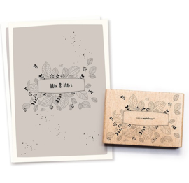 Cats on Appletrees - 2471 - Stempel -  Etikettenstempel Bloemen 2 - OP = OP