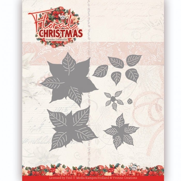 Dies - Yvonne Ceations - Floral Christmas- Poinsettia - YCD10368
