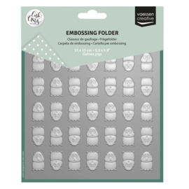 Vaessen Creative - Embossing Folder Guinea Pigs by Carla Creates 15x15cm - CAR0007