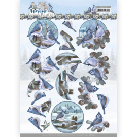 3D Cutting Sheet - Amy Design - Awesome Winter - Winter Birds - CD11737