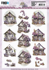 3D knipvel - Berries Beauties - Lovely Lilacs - Lovely Houses - CD12159