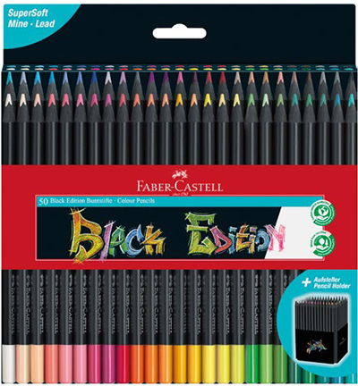 Faber Castell - Black Edition - FC-116450 - Kleurpotloden in kartonnen etui